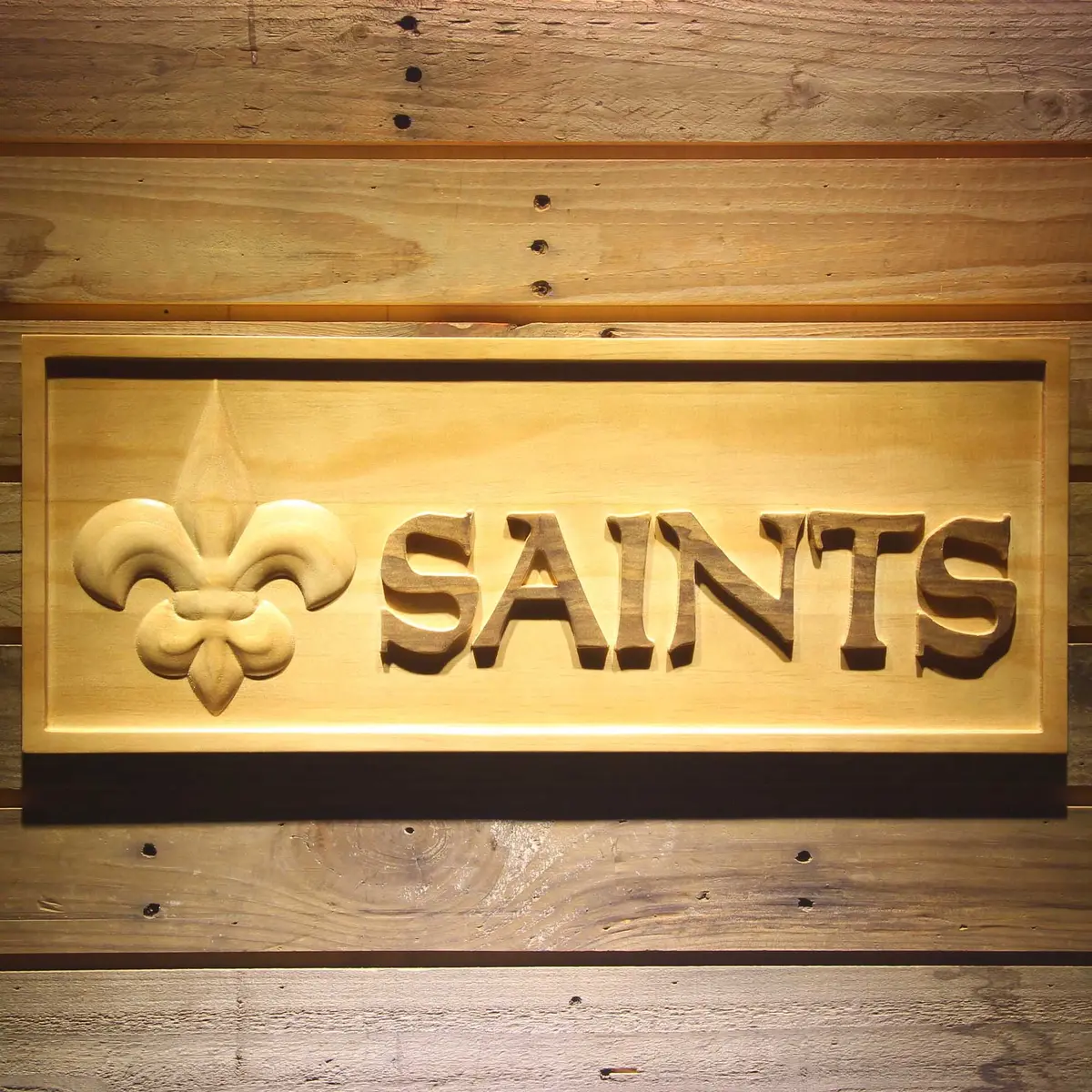 New Orleans Saints  3D Solid Wooden Craving Sign 1