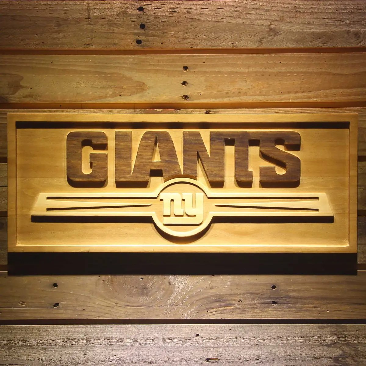 New York Giants  3D Solid Wooden Craving Sign 1