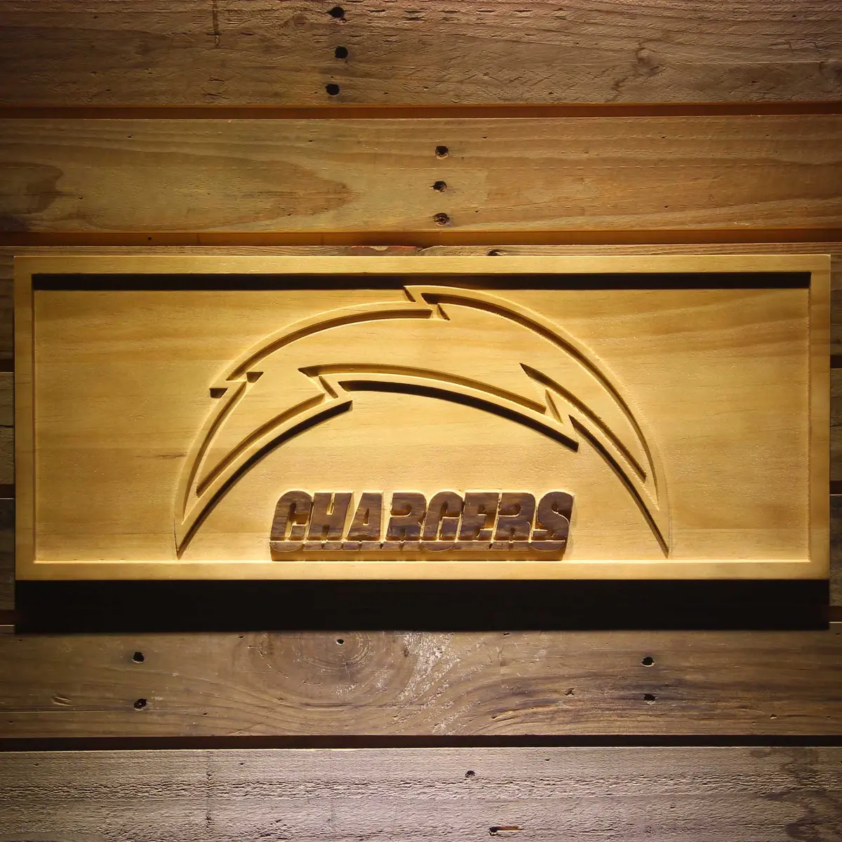 San Diego Chargers  3D Solid Wooden Craving Sign 1