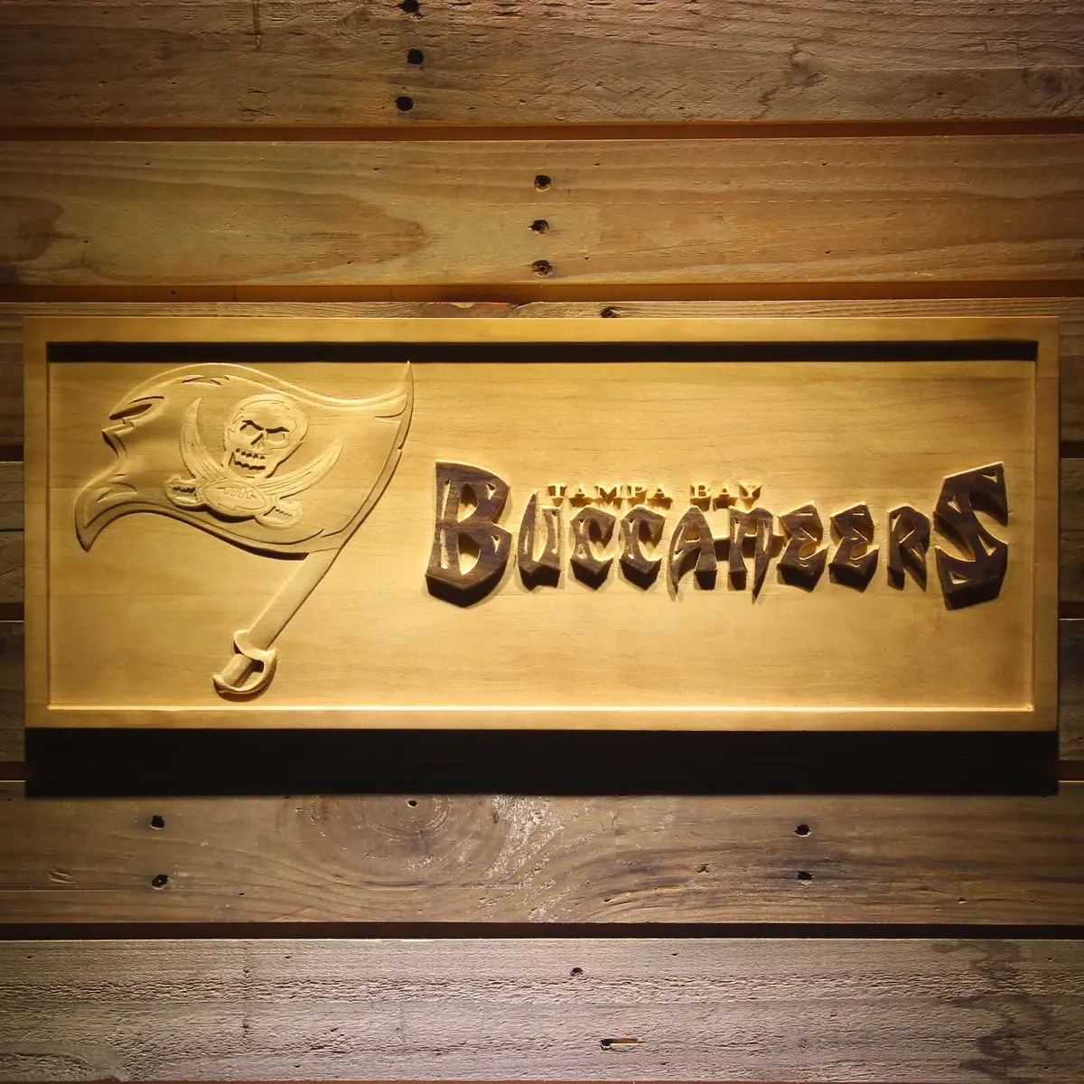 Tampa Bay Buccaneers 3D Solid Wooden Craving Sign 1