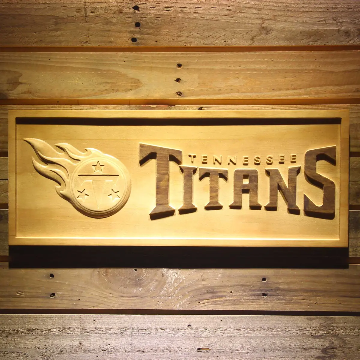 Tennessee Titans 3D Solid Wooden Craving Sign 1