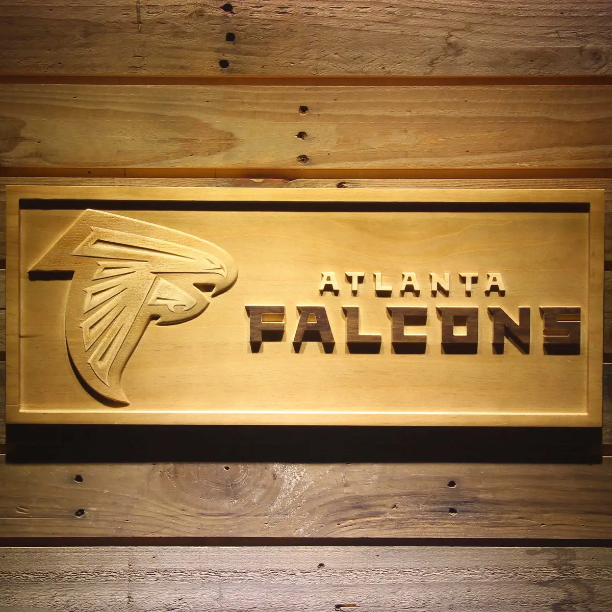 Atlanta Falcons  3D Solid Wooden Craving Sign 1