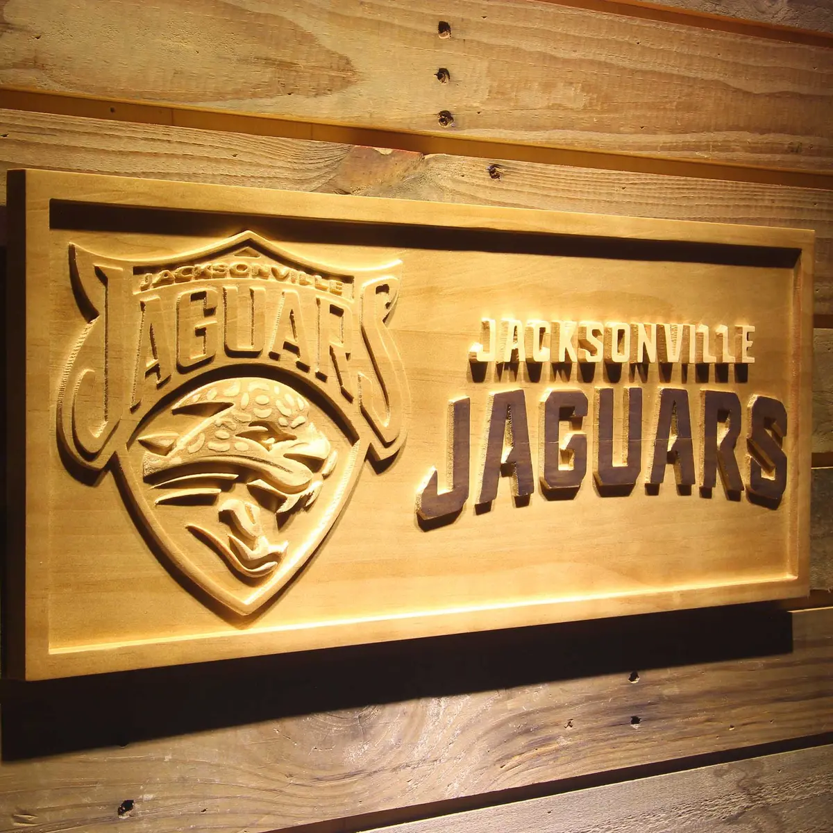 Jacksonville Jaguars 3D Solid Wooden Craving Sign 2