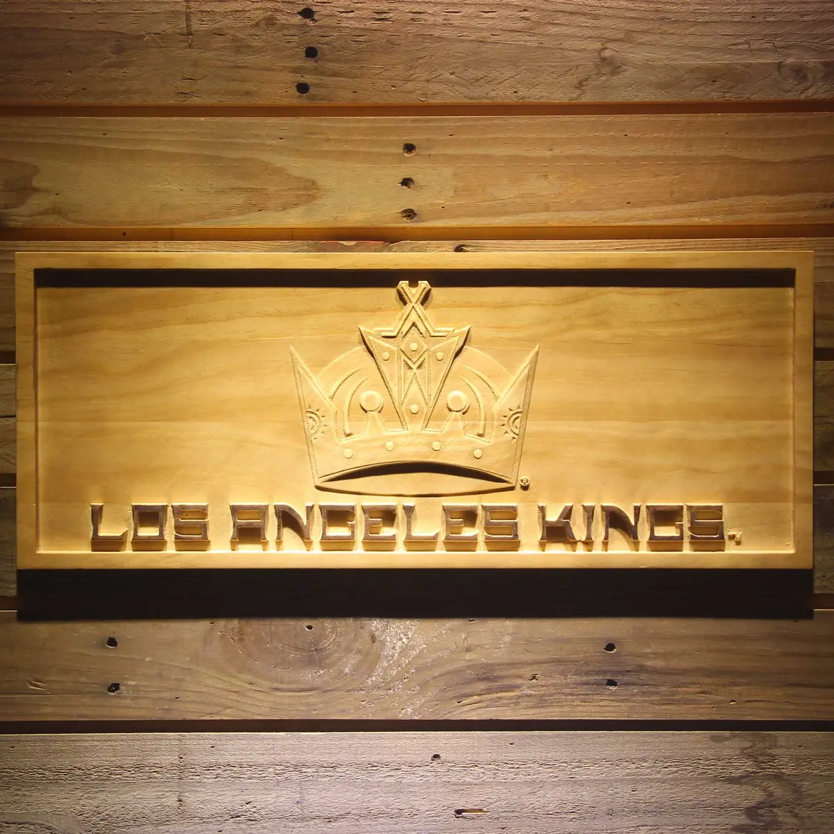 Los Angeles Kings 3D Solid Wooden Craving Sign 1
