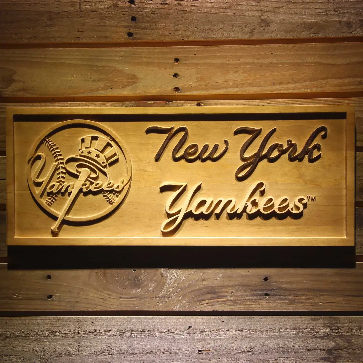 New York Mets 3D Solid Wooden Craving Sign 1