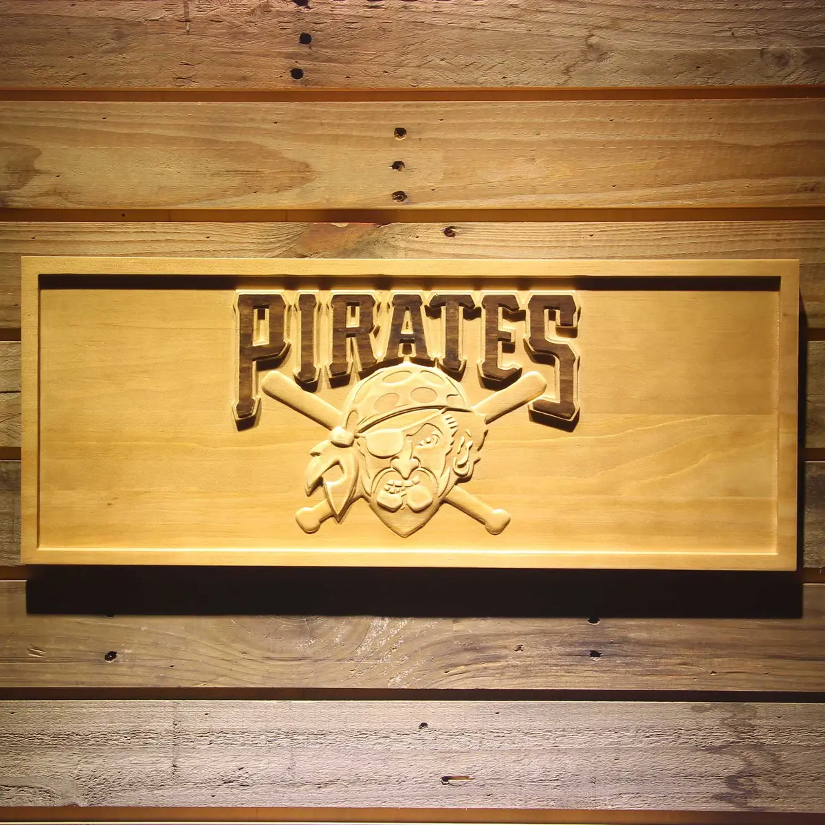 Pittsburgh Pirates 3D Solid Wooden Craving Sign 1