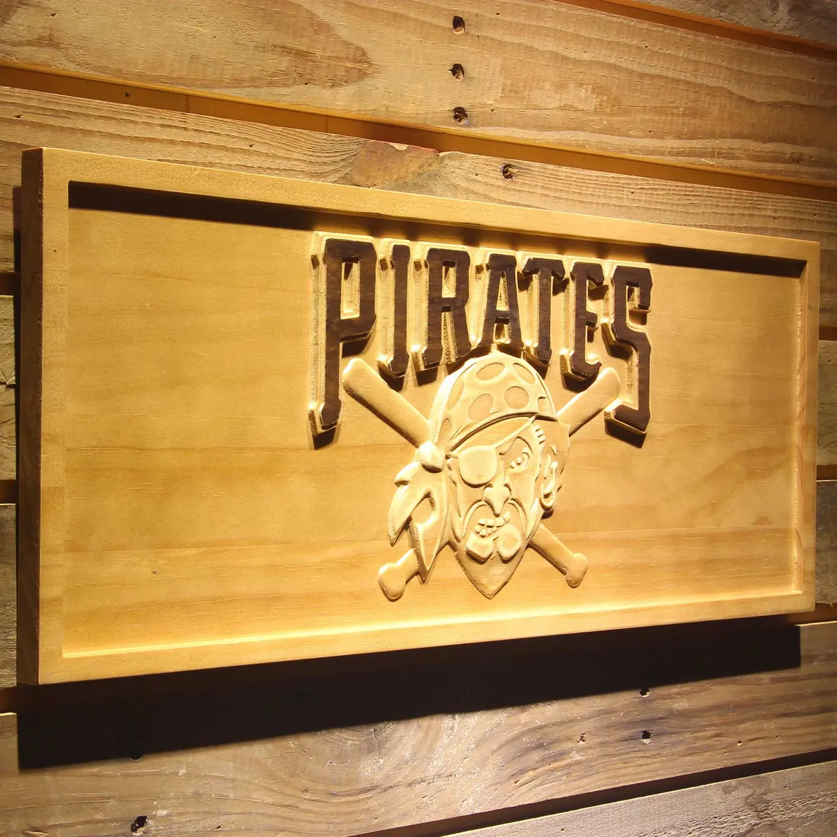 Pittsburgh Pirates 3D Solid Wooden Craving Sign 2