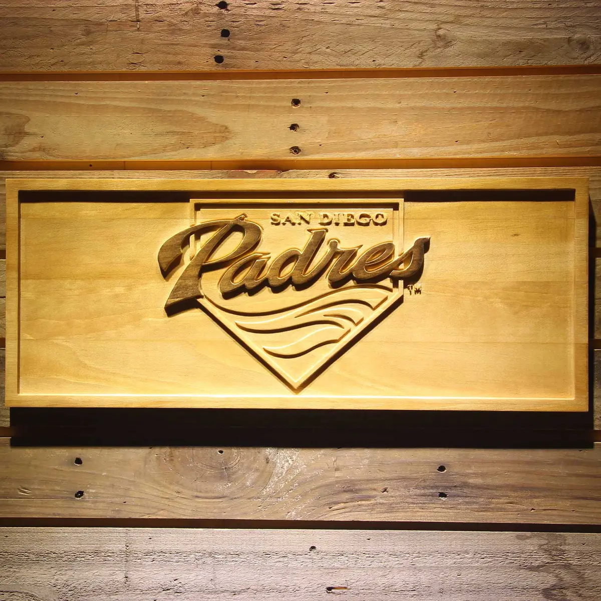 San Diego Padres 3D Solid Wooden Craving Sign 1