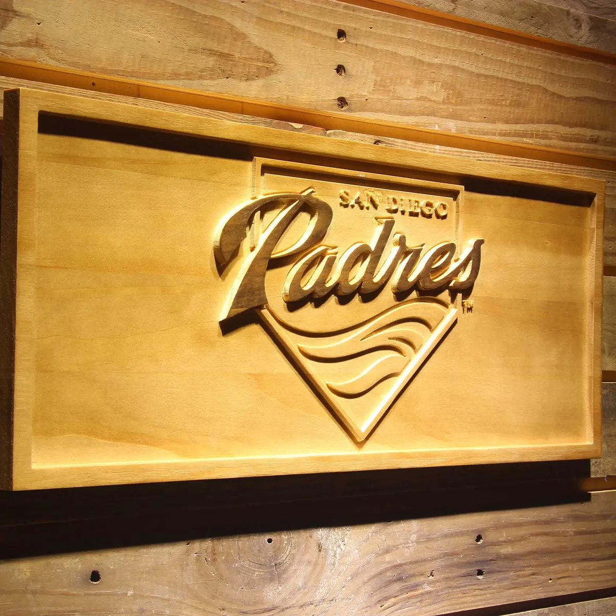 San Diego Padres 3D Solid Wooden Craving Sign 2