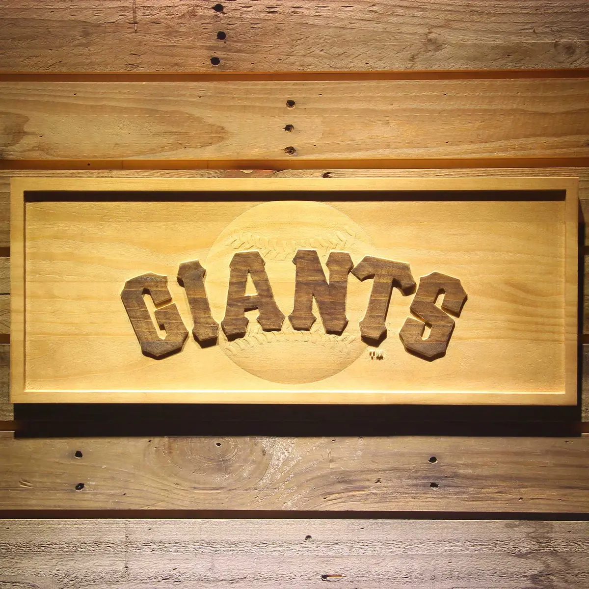 San Francisco Giants 3D Solid Wooden Craving Sign 1