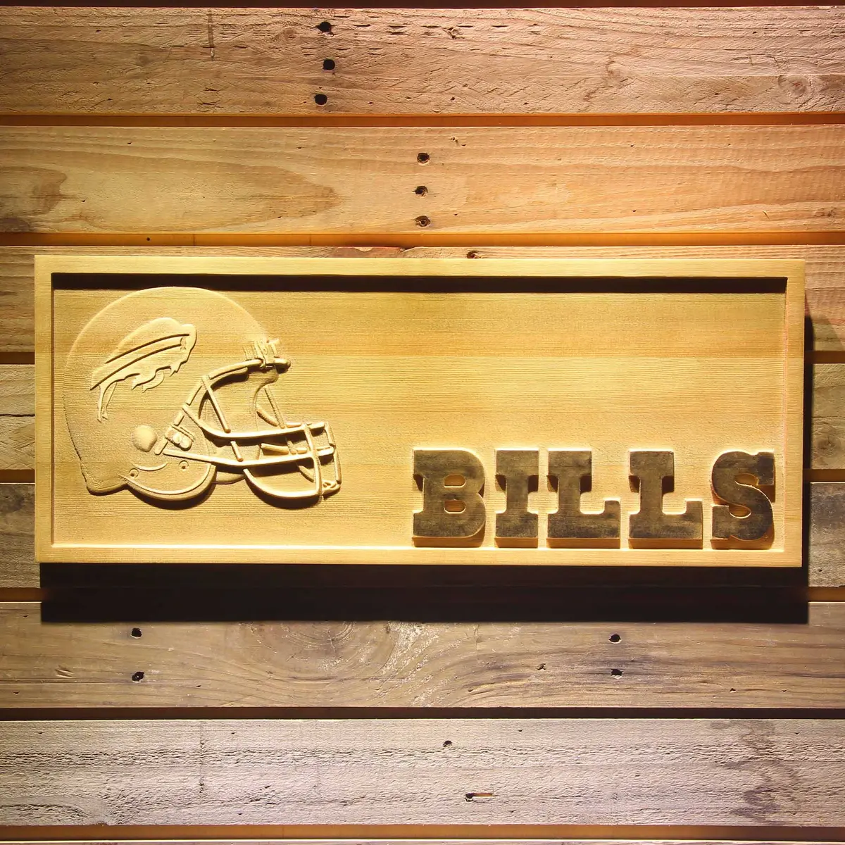 Buffalo Bills 3D Solid Wooden Craving Sign 1
