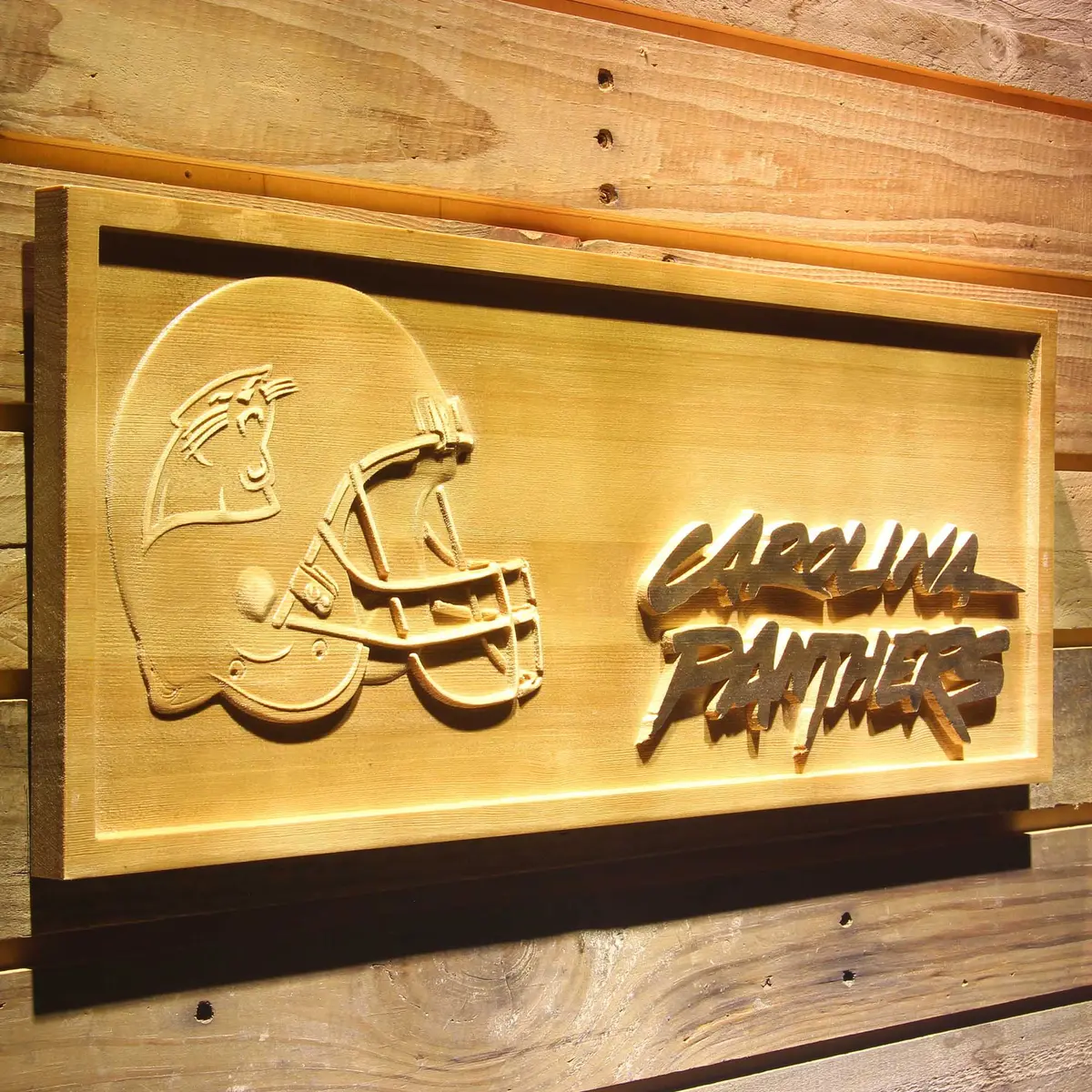 Carolina Panthers 3D Solid Wooden Craving Sign 2