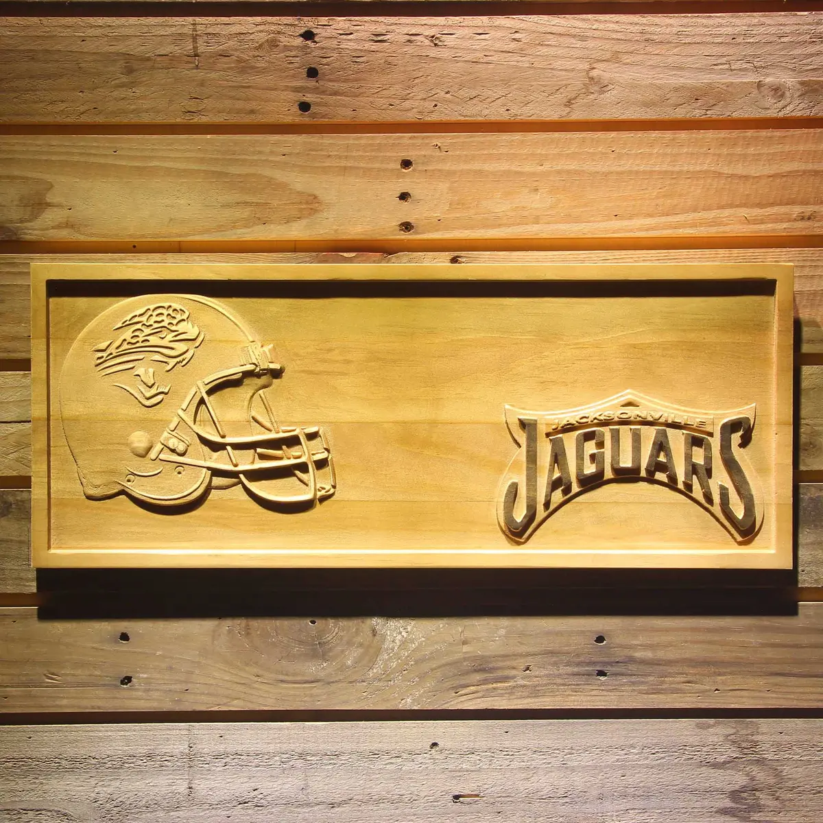 Jacksonville Jaguars 3D Solid Wooden Craving Sign 1