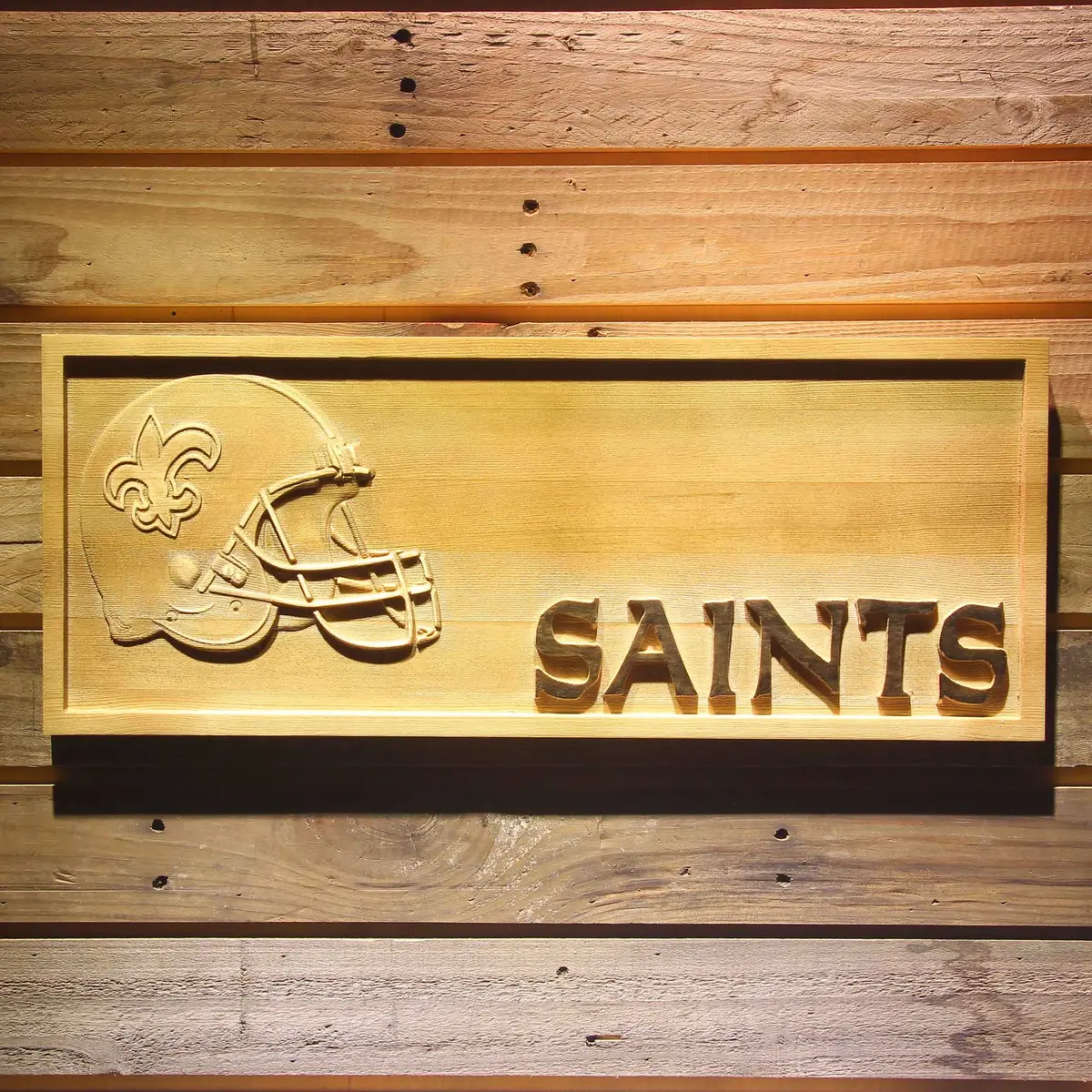 New Orleans Saints 3D Solid Wooden Craving Sign 1