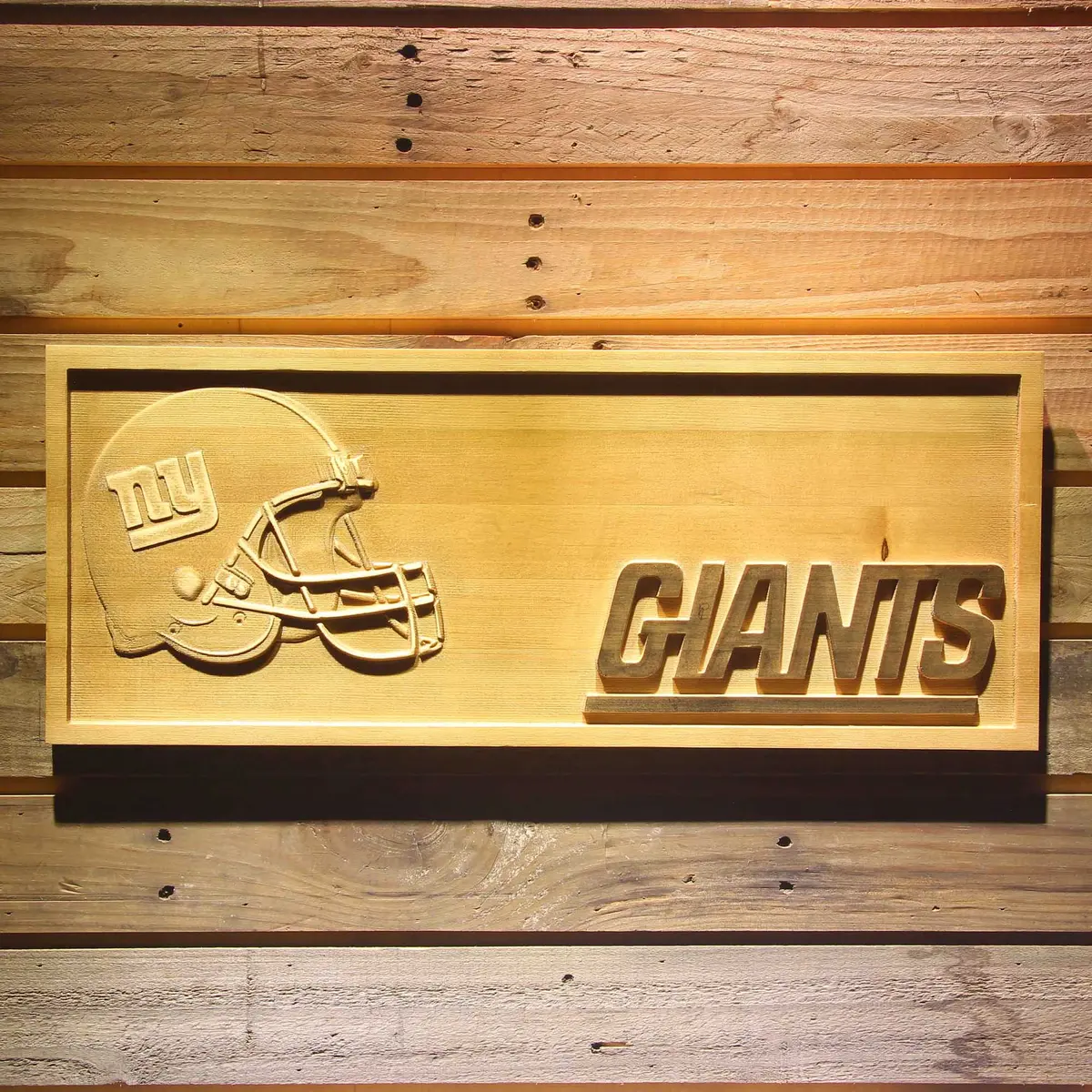 New York Giants 3D Solid Wooden Craving Sign 1