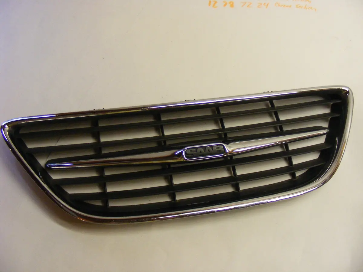 Saab 9-3 Chrome Center Grill 03 04 05 06 07 12787225 12787224 12797998 Sedan Wagon Aero 2.0 Or V6 1
