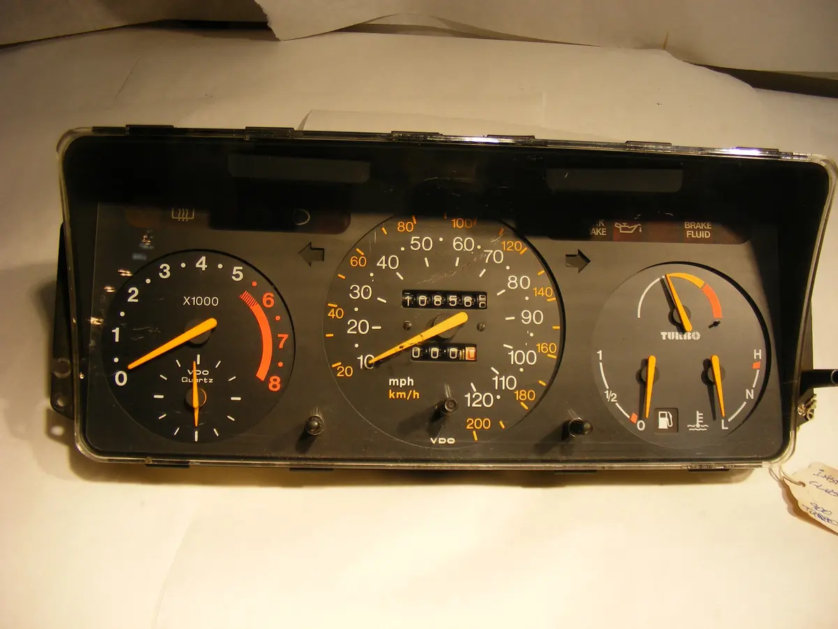 Saab 900 Turbo Classic Complete Gauge / Instrument Cluster Assembly 79-80  W/ 120 Mph Spedo & 8000 Rpm Tach 1