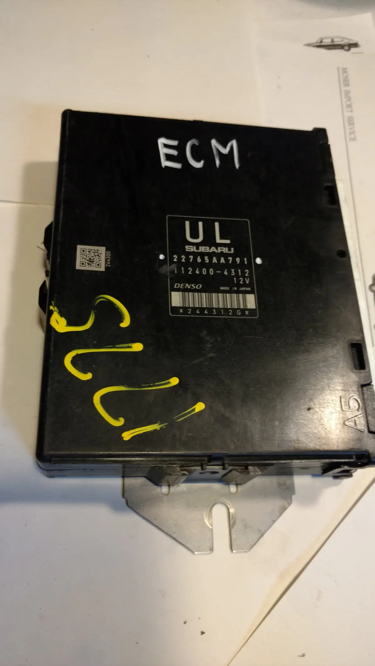 2010 10 Subaru Impreza 2.5L At Computer Engine Control Ecu Ecm Ebx Module 22765 Aa791 Ul 1
