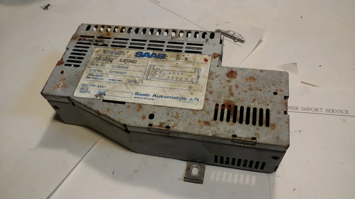 12785229 Saab 9-3 Under Seat Radio Amplifier Amp 2003-2006 03 04 05 06 1