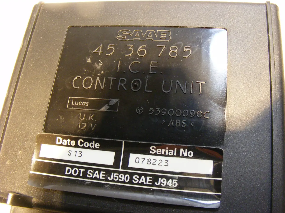 1995 Saab 900 Ice Control Unit Oem Body / Chassis Abs Ecm Ecu 4536785 Lucas 53900090C 1