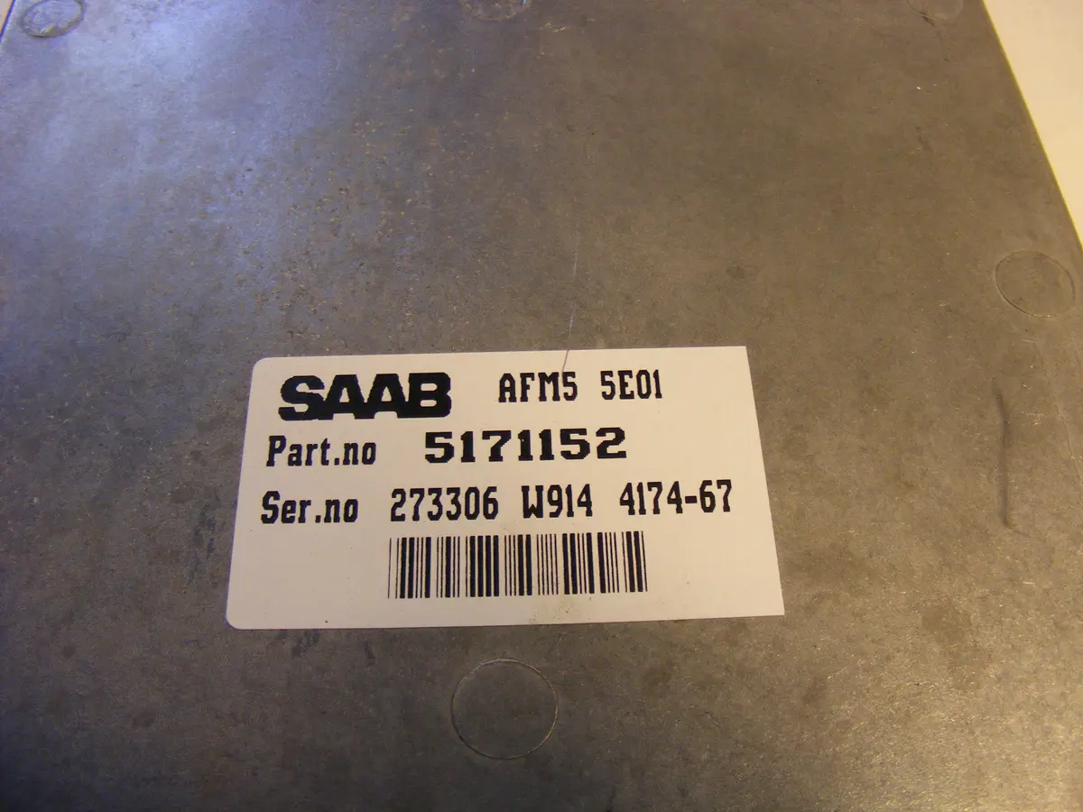 Saab 9-3 1999 99 Turbo Mt Ecu Ecm Trionic Engine Computer 5171152 1