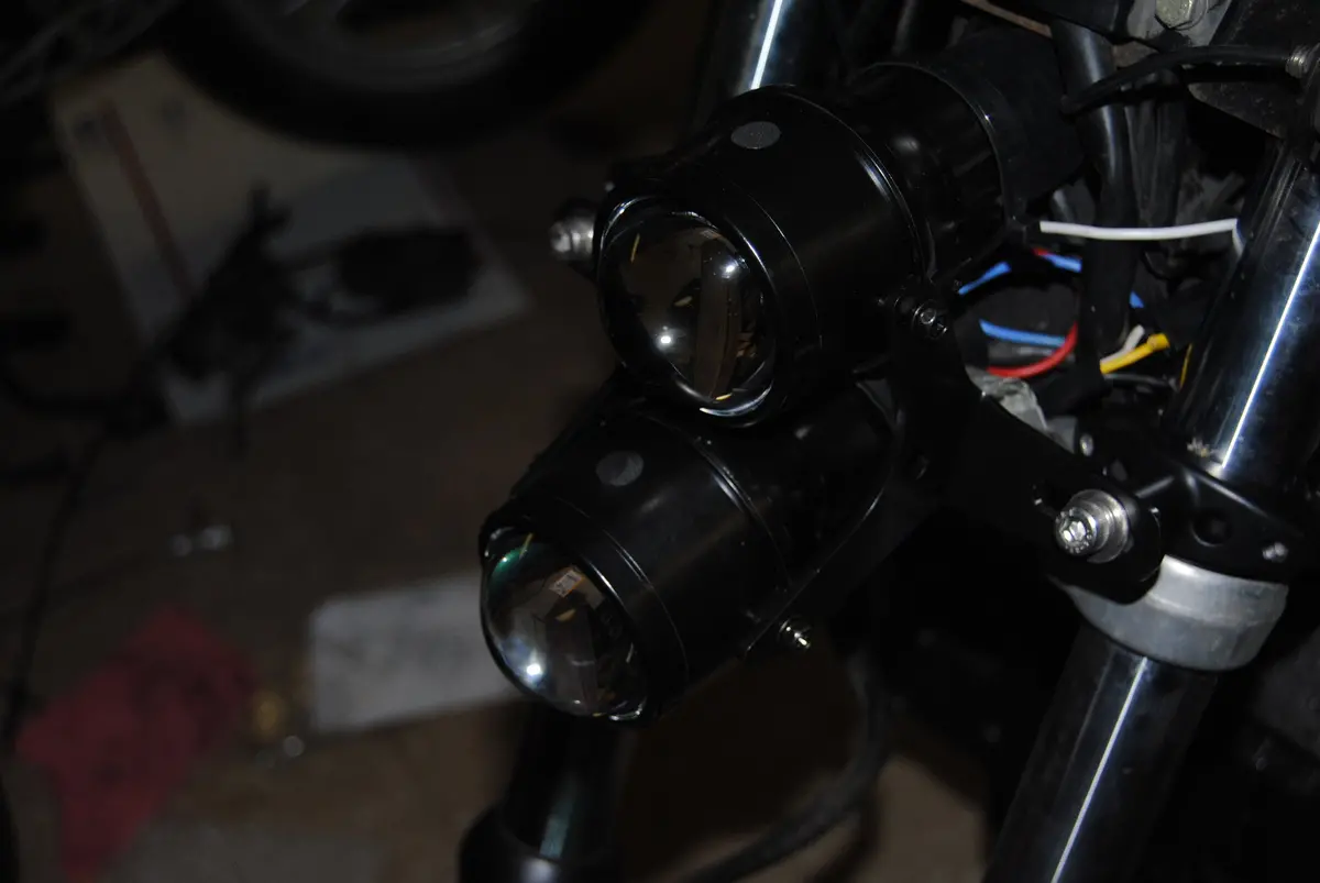 Photon Twin Stacked Motorcycle Projector Headlight Housing High/Low Streetfighter Xenon 5K H1 1